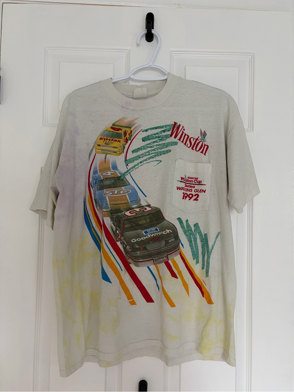 1992 Racing Graphic Pocket T‑Shirt - White